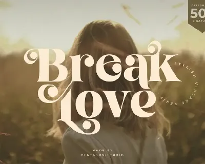 Break Love font