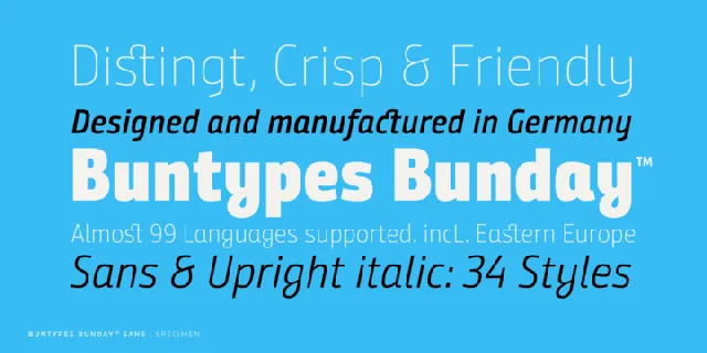 Bunday Sans Family font