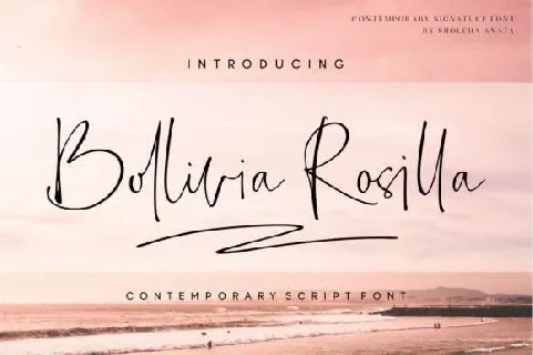 Bollivia Rosilla Script font