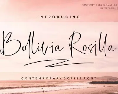 Bollivia Rosilla Script font