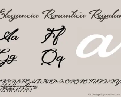 Elegancia Romantica Free Download font