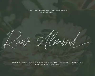 Raw Almond font