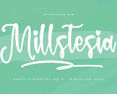 Millstesia Script font