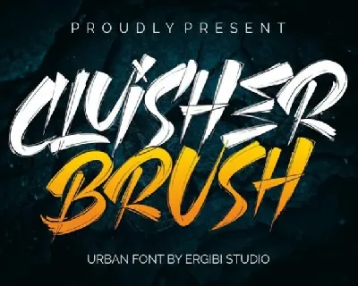 Cluisher Brush font