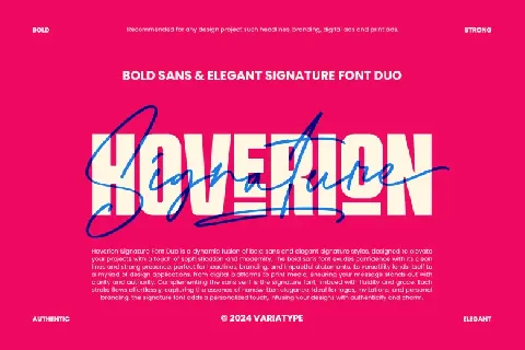 Hoverion Signature Duo font