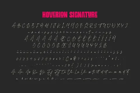 Hoverion Signature Duo font