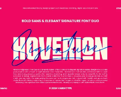 Hoverion Signature Duo font