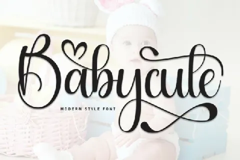 Babycute Calligraphy Typeface font