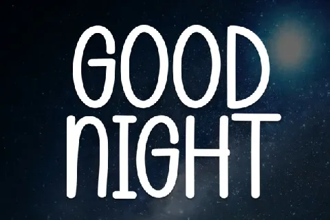 Good Night Display font