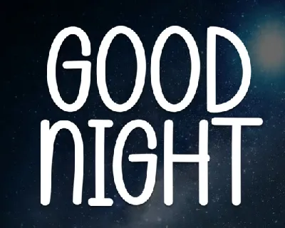 Good Night Display font