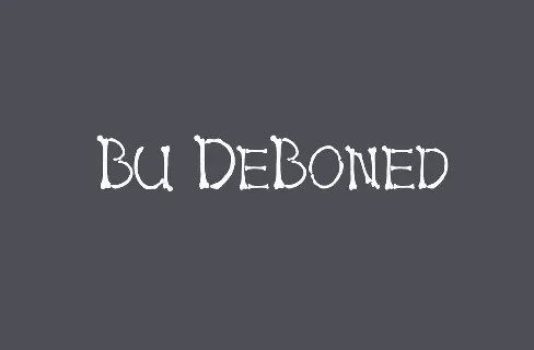 Bu DeBoned font