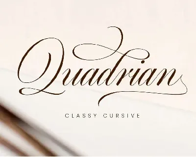 Quadrian font