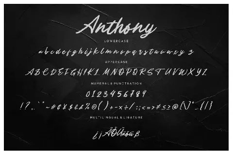 Anthony font