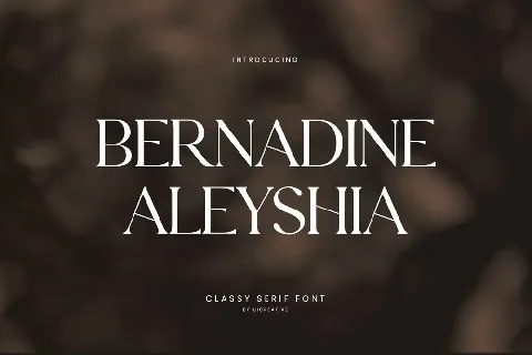 BernadineAleyshia font