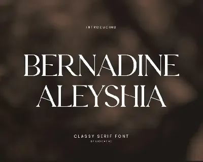 BernadineAleyshia font