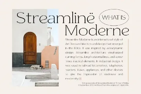 Streamline Moderne Serif font