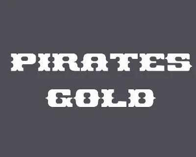 Pirates Gold font