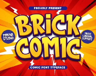 brick comic font