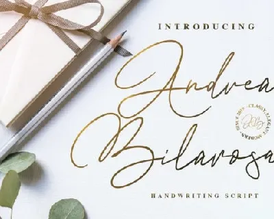 Andrea Belarosa Handwritten font