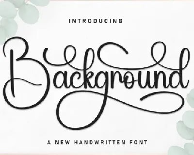 Background Script font