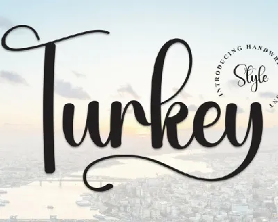 Turkey Script font