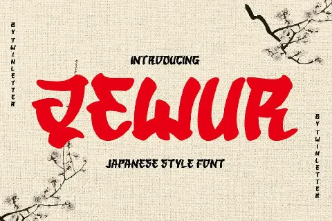 QEWUR Faux Japanese font