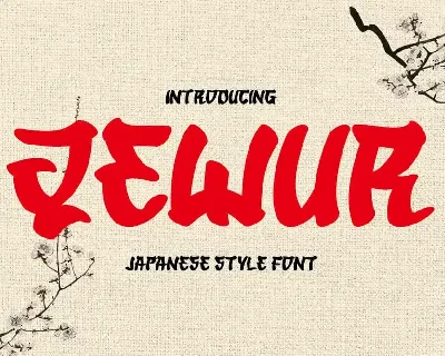 QEWUR Faux Japanese font