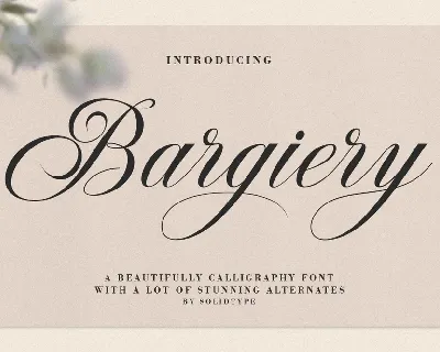 Bargiery font