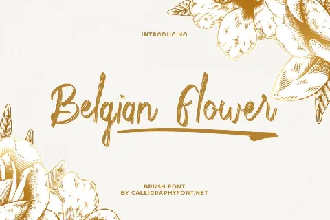 Belgian Flower Brush font