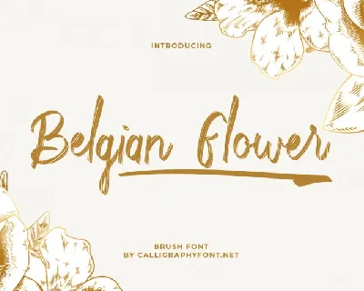 Belgian Flower Brush font