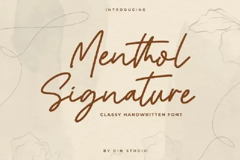 Menthol Signature – Handwritten font