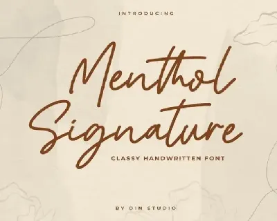 Menthol Signature – Handwritten font