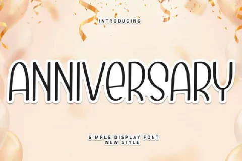 Anniversary Display font