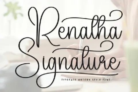 Renatha Signature font