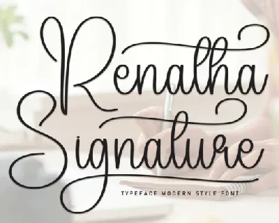 Renatha Signature font