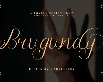 Brugundy font