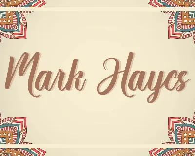 Mark Hayes Demo font