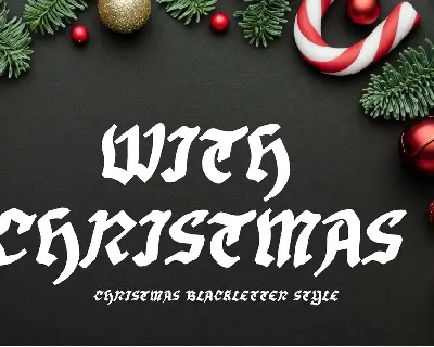 With Christmas Personal font