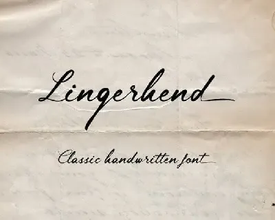 Lingerhend Handwritten font