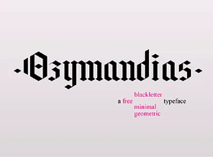 Ozymandias Typeface font