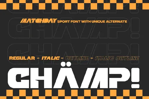 Matchday DEMO font