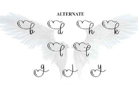 Angel Wings Script font