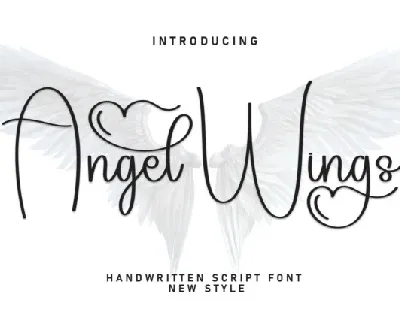 Angel Wings Script font