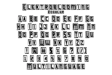 Elektroblooming Demo font