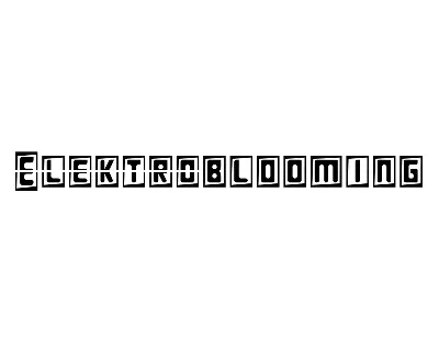 Elektroblooming Demo font