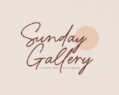 Sunday Gallery font