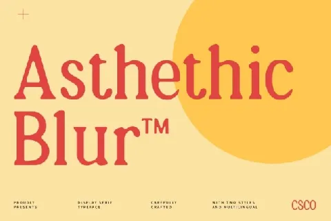 Asthetic Blur font