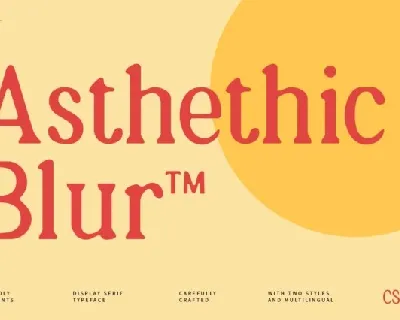 Asthetic Blur font