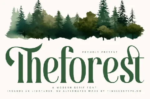 Theforest Serif font