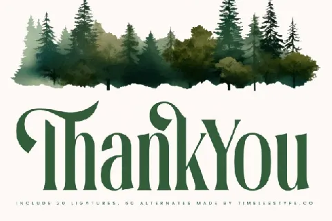 Theforest Serif font